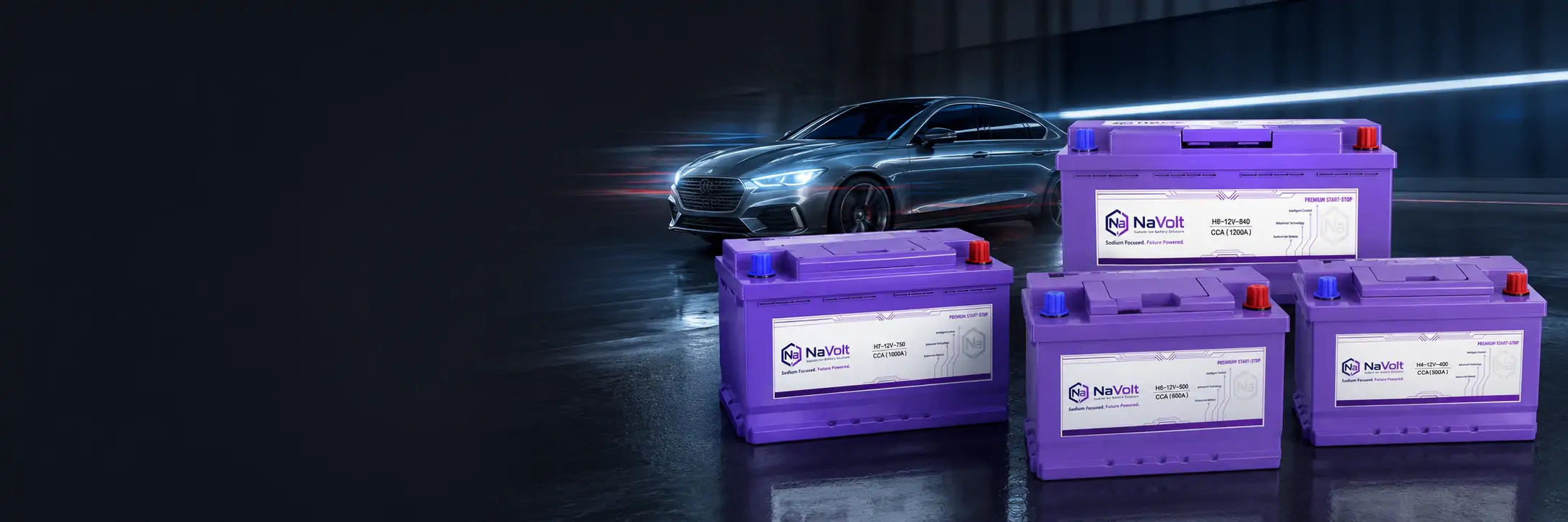 NaVolt sodium-ion battery range for case size and model matching